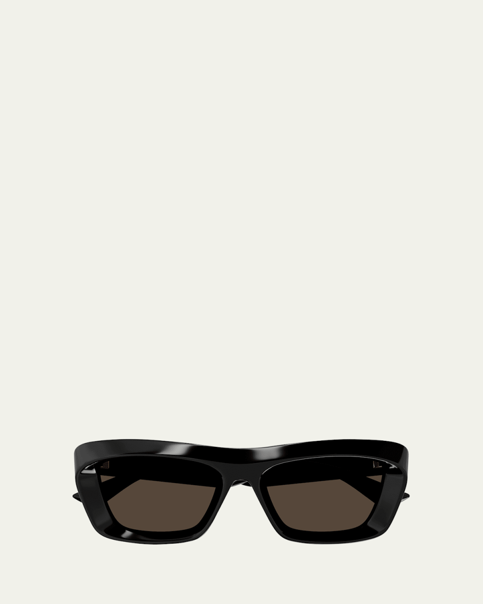 Beveled Acetate Rectangle Sunglasses
